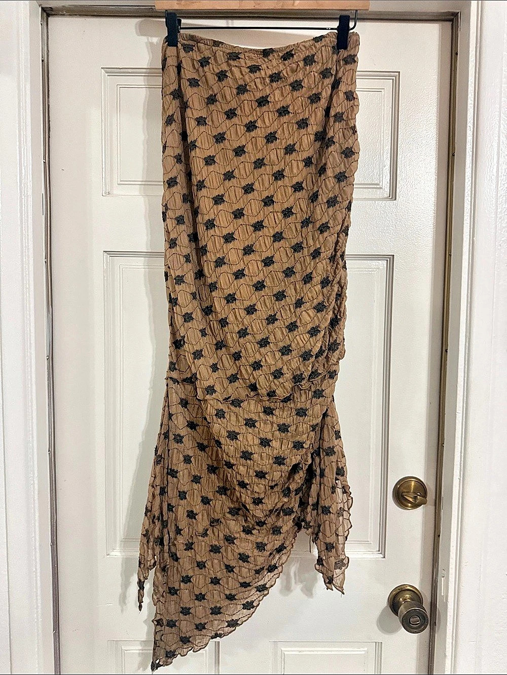Free People Raven Convertible Maxi Skirt Floral Maxi Dress Brown & Black Large